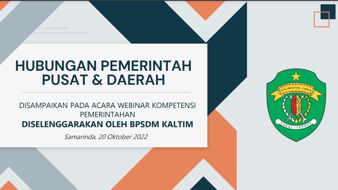 HUBUNGAN PEMERINTAH PUSAT & DAERAH